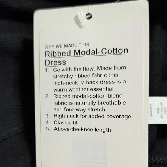 Lululemon Ribbed Modal-Cotton Dress - Picture 4 of 4